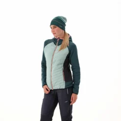 Wattierte Hybrid-Kapuzenjacke Unlimitech für Damen