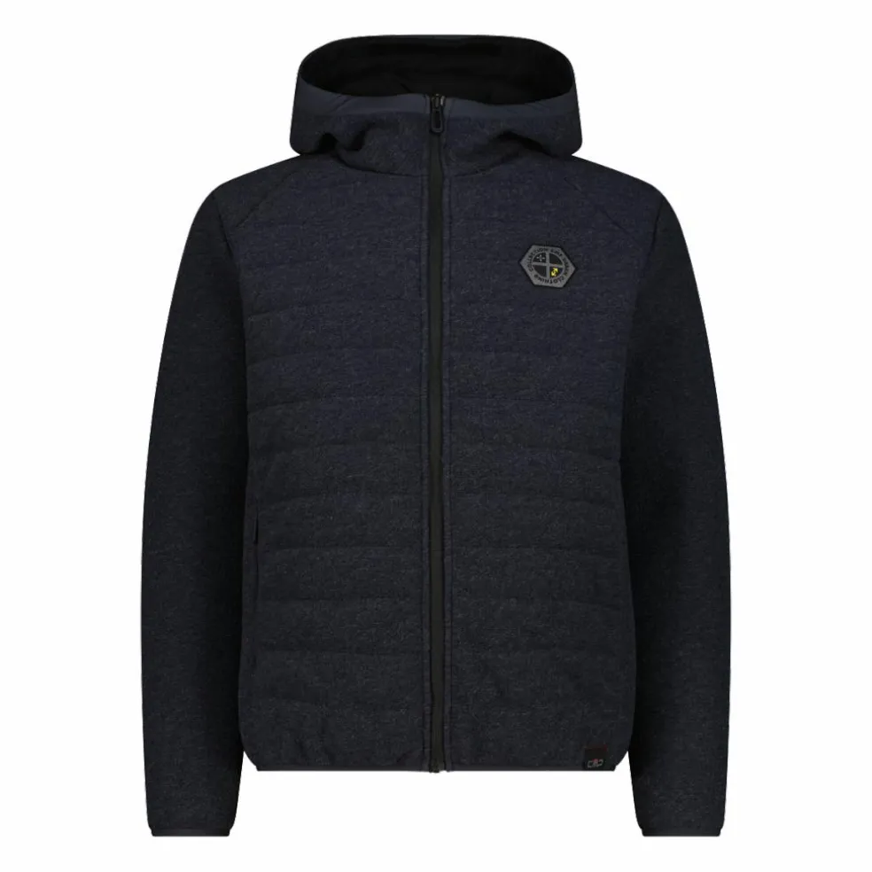 Wattierte Jacke aus Knit Tech für Herren mit Kapuze