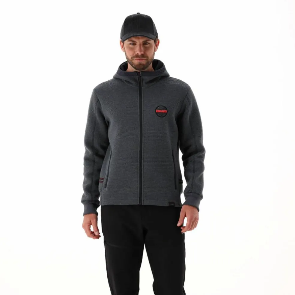 Wattierte Jacke aus Knit Tech für Herren mit Kapuze