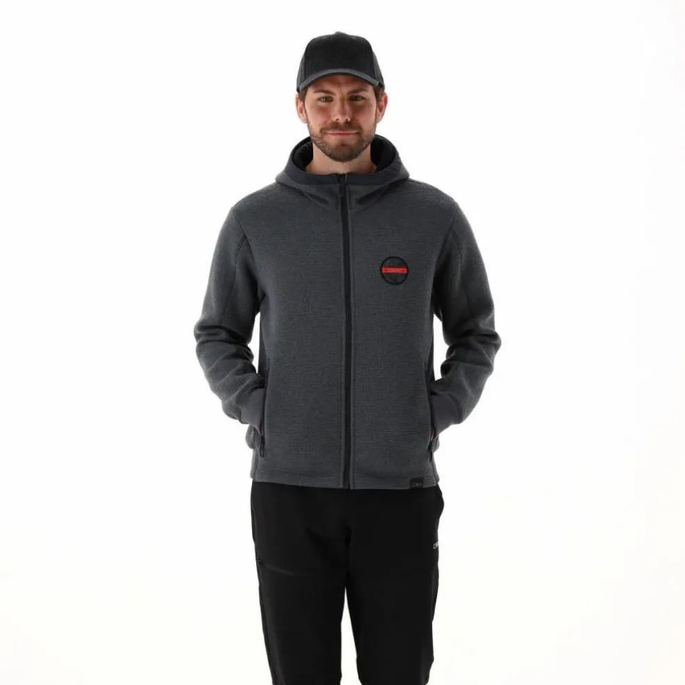 Wattierte Jacke aus Knit Tech für Herren mit Kapuze