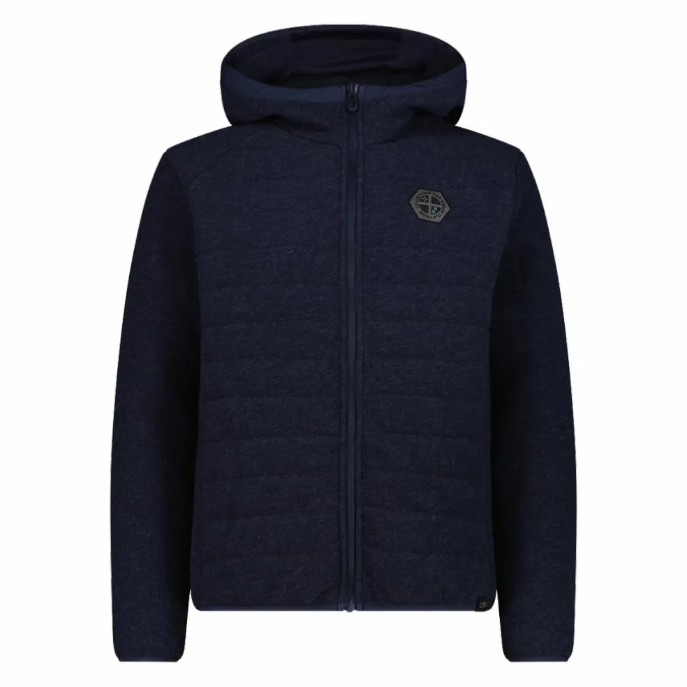 Wattierte Jacke aus Knit Tech für Herren mit Kapuze
