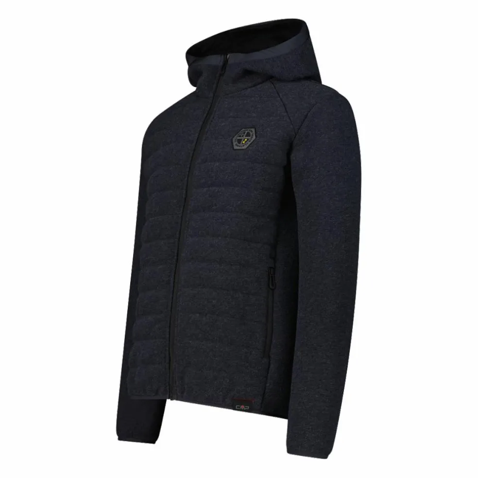 Wattierte Jacke aus Knit Tech für Herren mit Kapuze