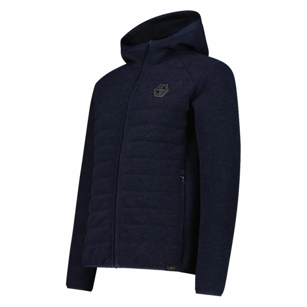 Wattierte Jacke aus Knit Tech für Herren mit Kapuze