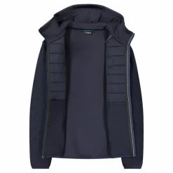 Wattierte Jacke aus Knit Tech für Herren mit Kapuze