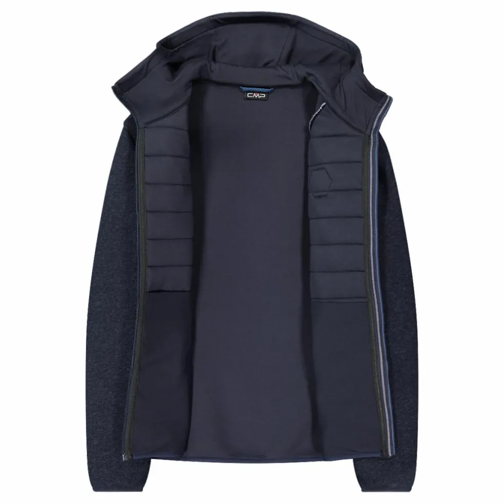 Wattierte Jacke aus Knit Tech für Herren mit Kapuze