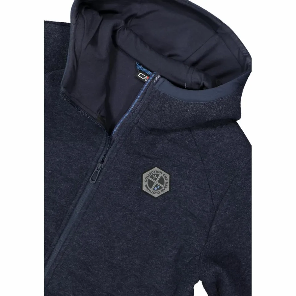 Wattierte Jacke aus Knit Tech für Herren mit Kapuze