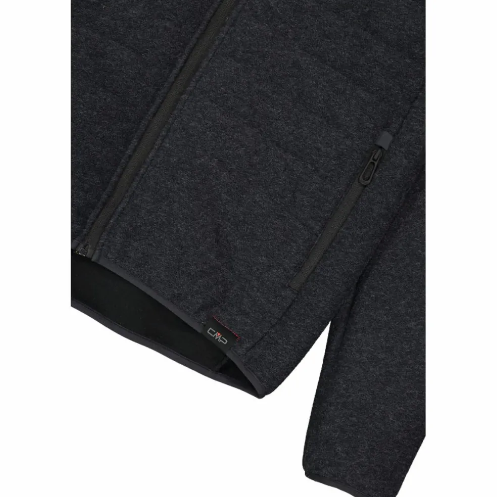 Wattierte Jacke aus Knit Tech für Herren mit Kapuze