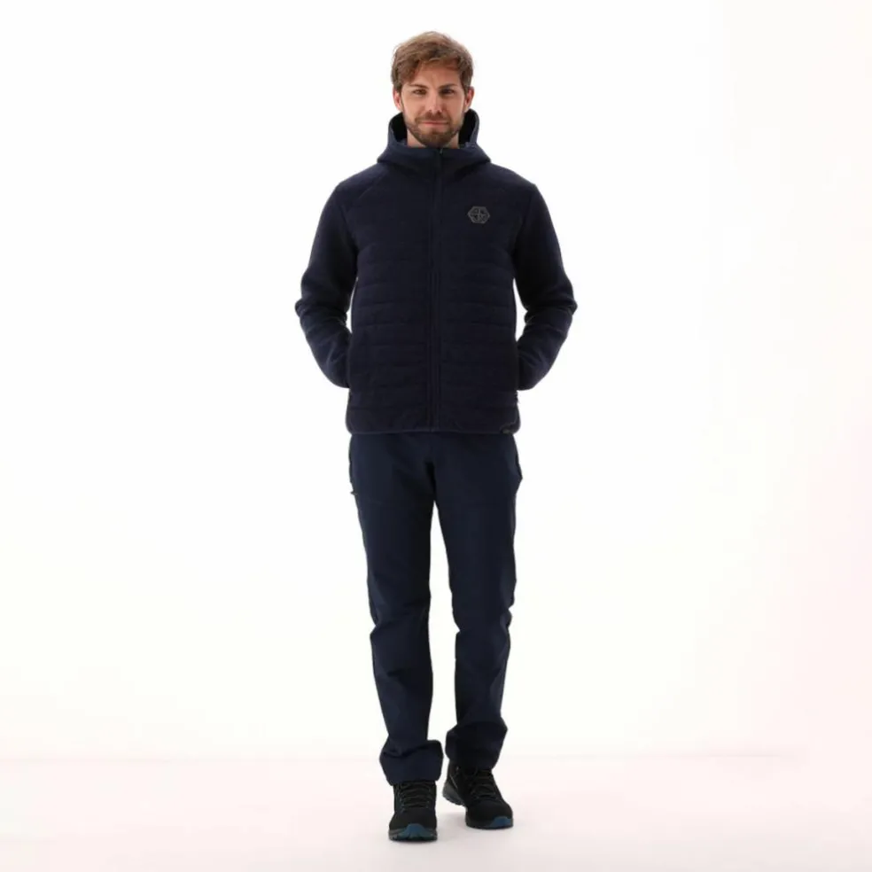 Wattierte Jacke aus Knit Tech für Herren mit Kapuze