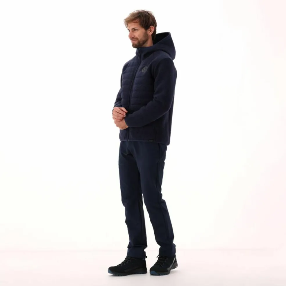 Wattierte Jacke aus Knit Tech für Herren mit Kapuze