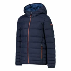 Wattierte Jungenjacke mit Kapuze