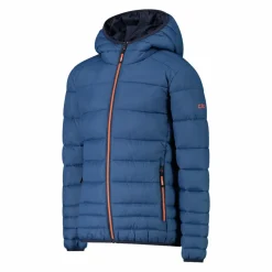 Wattierte Jungenjacke mit Kapuze